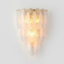 Designer Touch Decorative Nordic French Feather Crystal Wall Sconces Postmodern Lighting Luxury Living Room Background Wall Corridor like Hotel Panel Wall Lamp