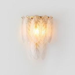 Designer Touch Decorative Nordic French Feather Crystal Wall Sconces Postmodern Lighting Luxury Living Room Background Wall Corridor like Hotel Panel Wall Lamp