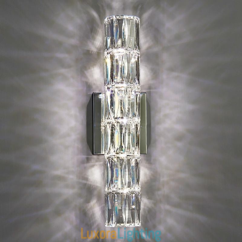 Designer Touch Decorative Living Room Wall Lamp Light Luxury Simple Bedroom Bedside Lamp Hotel Lobby Aisle Villa Project Stainless Steel Crystal Wall Sconces