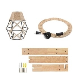 Designer Touch Decorative Hemp Rope Iron Art Wall Light American Pastoral Retro Wall Sconce With Plug