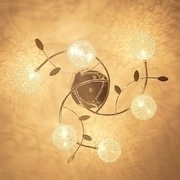 Designer Touch Decorative Modern Contemporary Crystal Electroplated Flush Mount