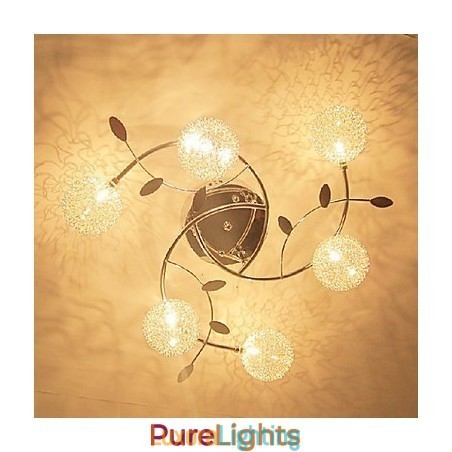 Designer Touch Decorative Modern Contemporary Crystal Electroplated Flush Mount