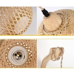 Designer Touch Decorative Bamboo Wall Sconce American Pastoral Retro Hemp Rope Wall Light With Plug