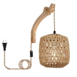 Designer Touch Decorative American Retro Wall Sconce 3M Hemp Rope Hanging Line Paper Rope Woven Lampshade