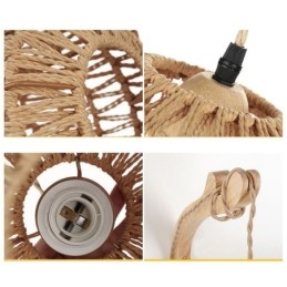 Designer Touch Decorative American Retro Wall Sconce 3M Hemp Rope Hanging Line Paper Rope Woven Lampshade