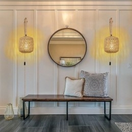 Designer Touch Decorative American Retro Wall Sconce 3M Hemp Rope Hanging Line Paper Rope Woven Lampshade