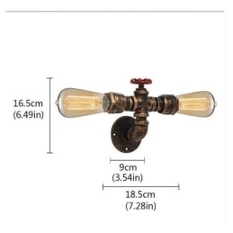 Designer Touch Decorative Vintage Retro Water Pipe Industrial Sconces Wall Lamp