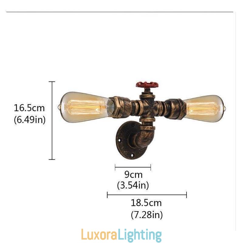 Designer Touch Decorative Vintage Retro Water Pipe Industrial Sconces Wall Lamp