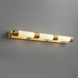 Designer Touch Decorative Wall Lamp Brass Acrylic Cylinder Mirror Front Light