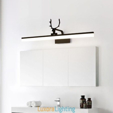 Designer Touch Decorative Antler Mirror Front Light Acrylic Wall Lamp Washroom Makeup Light Fixture