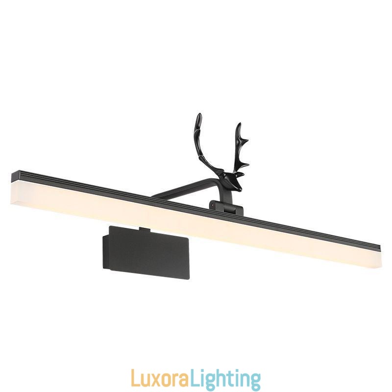 Designer Touch Decorative Antler Mirror Front Light Acrylic Wall Lamp Washroom Makeup Light Fixture