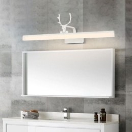 Designer Touch Decorative Antler Mirror Front Light Acrylic Wall Lamp Washroom Makeup Light Fixture