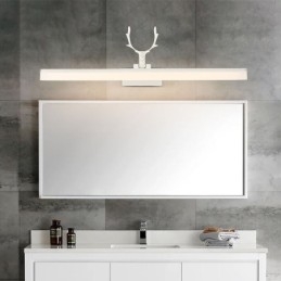 Designer Touch Decorative Antler Mirror Front Light Acrylic Wall Lamp Washroom Makeup Light Fixture