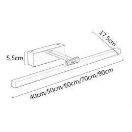 Designer Touch Decorative Nordic Style Mirror Front Light Angle Adjustable Wall Lamp Washroom