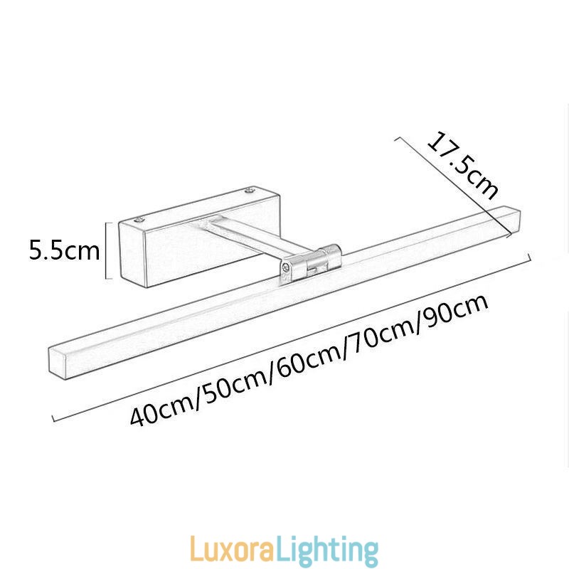 Designer Touch Decorative Nordic Style Mirror Front Light Angle Adjustable Wall Lamp Washroom