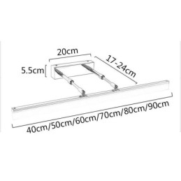 Designer Touch Decorative Mirror Front Light Acrylic Stretchable Sconce Lamp Washroom Corridor