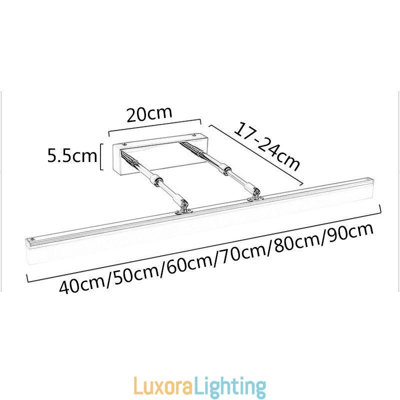 Designer Touch Decorative Mirror Front Light Acrylic Stretchable Sconce Lamp Washroom Corridor