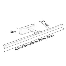 Designer Touch Decorative Nordic Style Mirror Front Light Angle Adjustable Wall Sconce Washroom