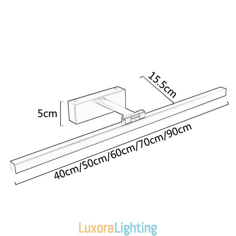 Designer Touch Decorative Nordic Style Mirror Front Light Angle Adjustable Wall Sconce Washroom