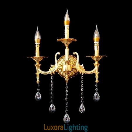 Designer Touch Decorative European Wall Lamp Luxurious Wall Sconce Crystal Drop Decoration Lamp Bedside Lighting