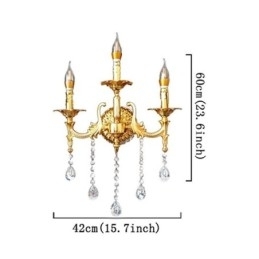 Designer Touch Decorative European Wall Lamp Luxurious Wall Sconce Crystal Drop Decoration Lamp Bedside Lighting