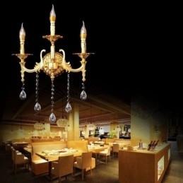 Designer Touch Decorative European Wall Lamp Luxurious Wall Sconce Crystal Drop Decoration Lamp Bedside Lighting