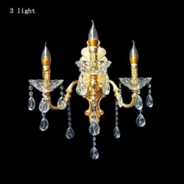 Designer Touch Decorative European Wall Lamp Luxurious Wall Sconce Crystal Drop Decoration Lamp Bedside Lighting