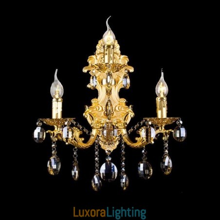 Designer Touch Decorative European Fashion Wall Lamp Luxurious Crystal Drop Wall Sconce Lighting