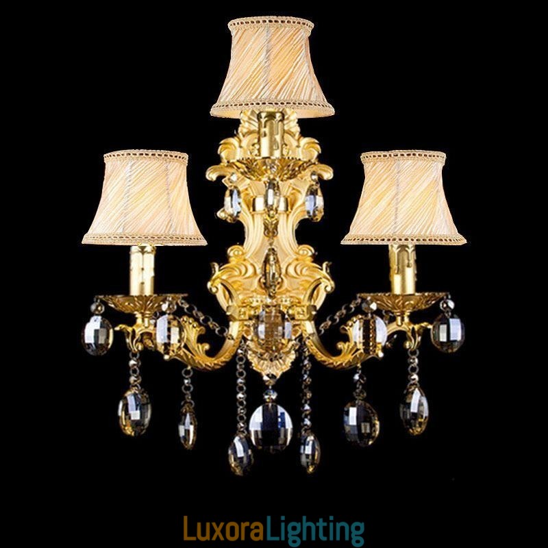 Designer Touch Decorative European Fashion Wall Lamp Luxurious Crystal Drop Wall Sconce Lighting