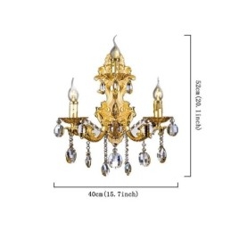 Designer Touch Decorative European Fashion Wall Lamp Luxurious Crystal Drop Wall Sconce Lighting
