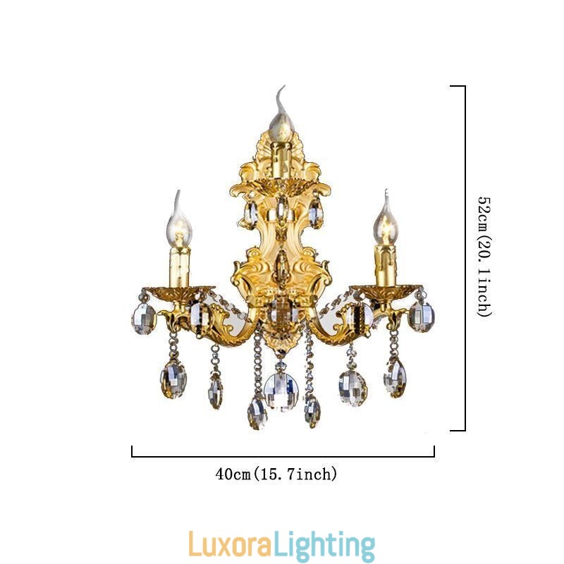 Designer Touch Decorative European Fashion Wall Lamp Luxurious Crystal Drop Wall Sconce Lighting