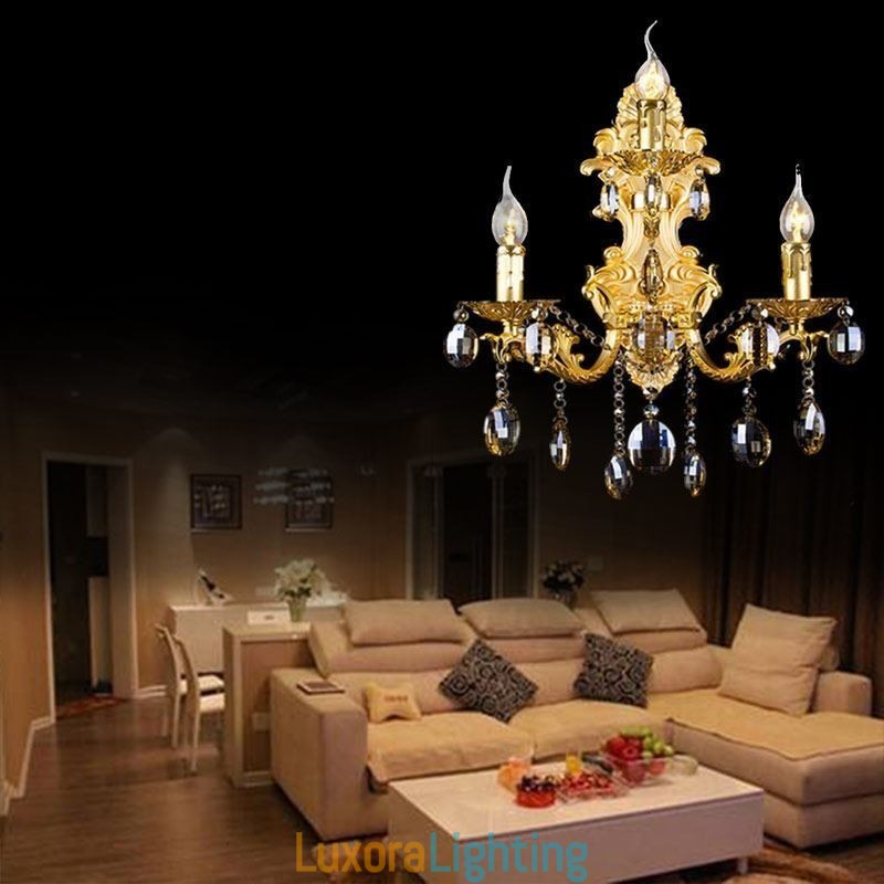 Designer Touch Decorative European Fashion Wall Lamp Luxurious Crystal Drop Wall Sconce Lighting