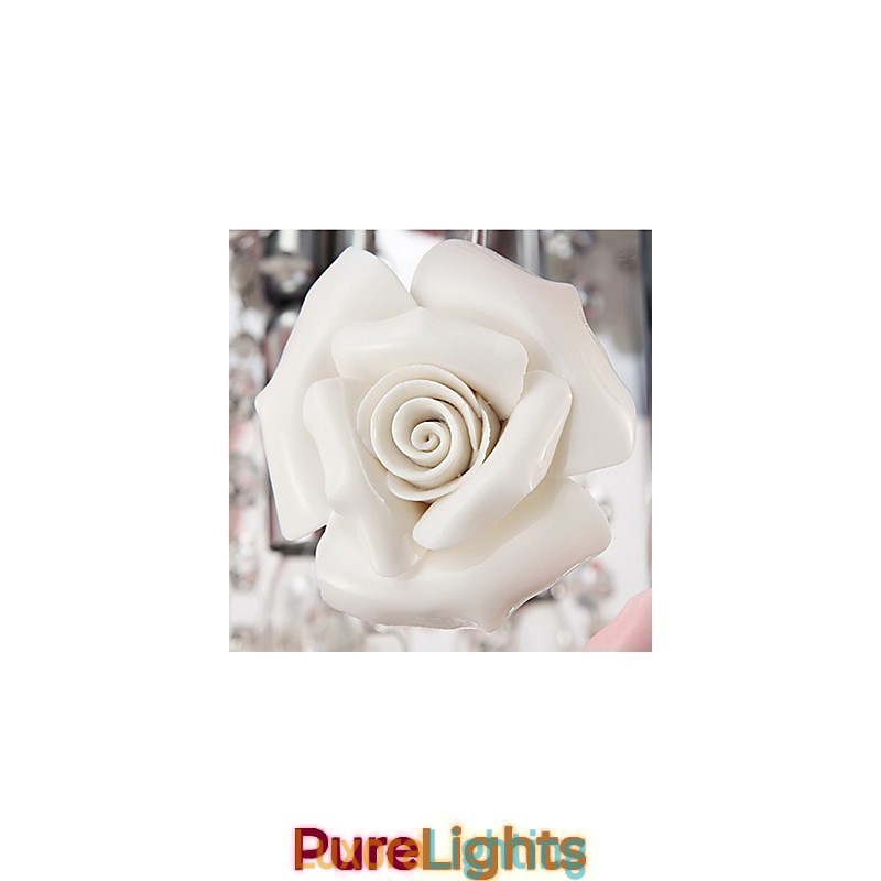 Designer Touch Decorative Country Crystal Electroplated Metal Flush Mount