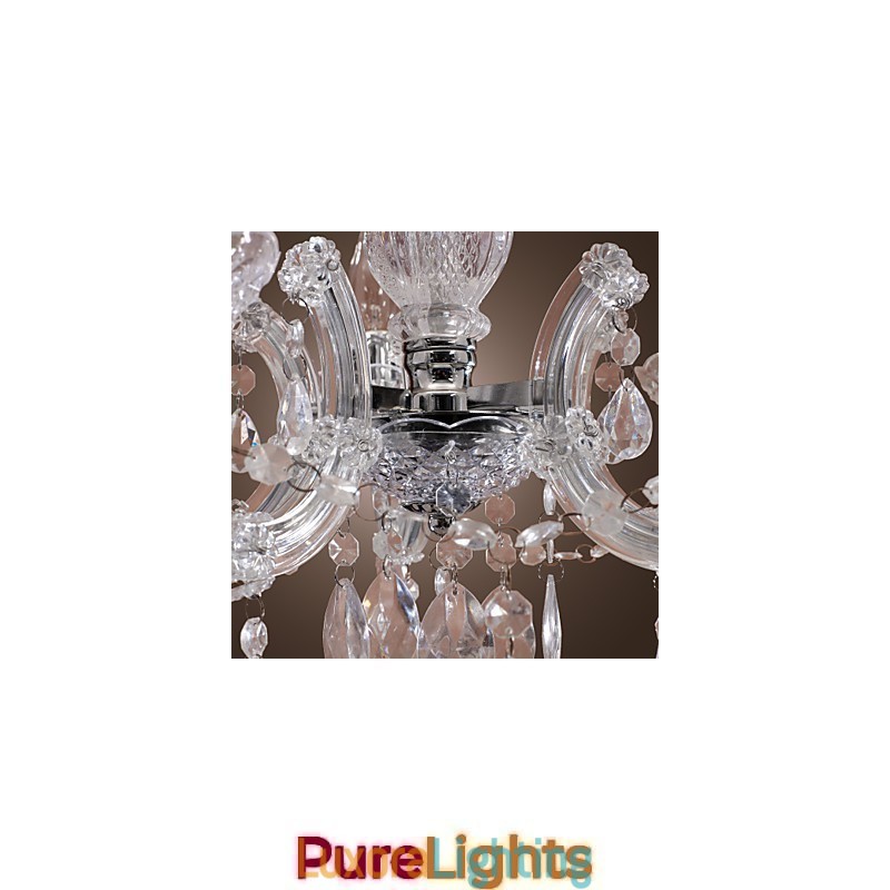 Designer Touch Decorative Upligh Chrome Ceiling Lamp Candle light Acrylic Fixture Chandelier Pendant