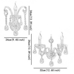 Designer Touch Decorative European Wall Lamp Amber Cognac Crystal Wall Sconce Simple Lamp Lighting