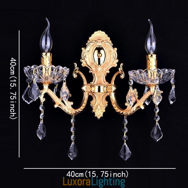 Designer Touch Decorative European Wall Lamp Crystal Wall Sconce Decoration Light Sconce Lighting