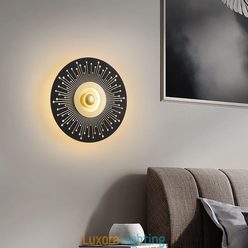 Designer Touch Decorative Wall Sconce Nordic Full Copper Hollow Round Wall Light