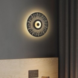 Designer Touch Decorative Wall Sconce Nordic Full Copper Hollow Round Wall Light