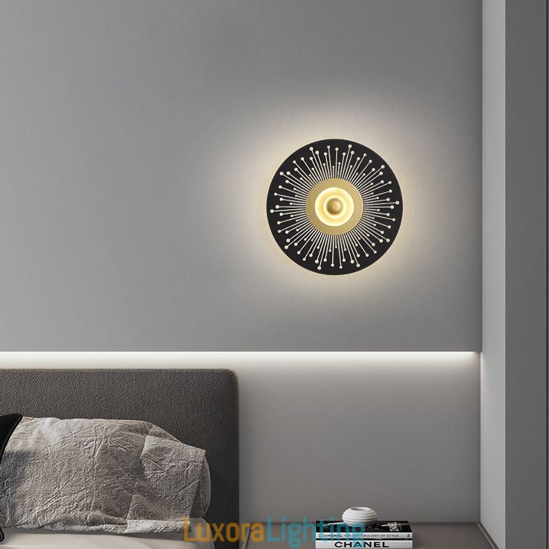 Designer Touch Decorative Wall Sconce Nordic Full Copper Hollow Round Wall Light