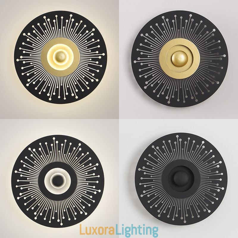 Designer Touch Decorative Wall Sconce Nordic Full Copper Hollow Round Wall Light