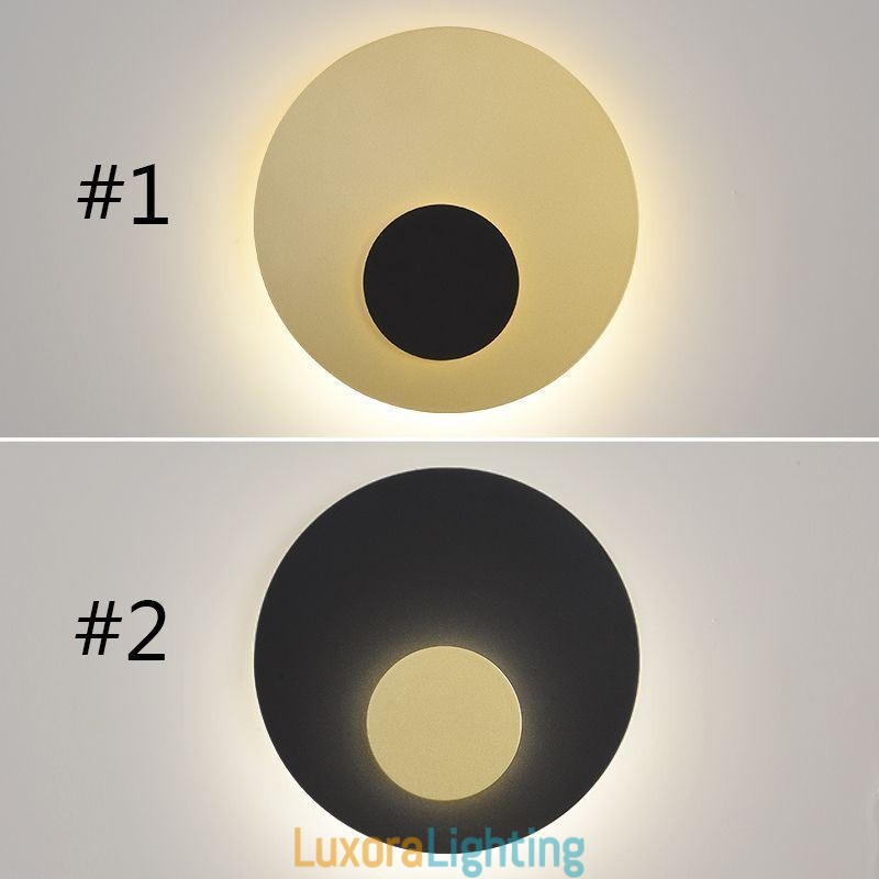 Designer Touch Decorative Nordic Wall Light Black Gold Round Full Copper Wall Sconce