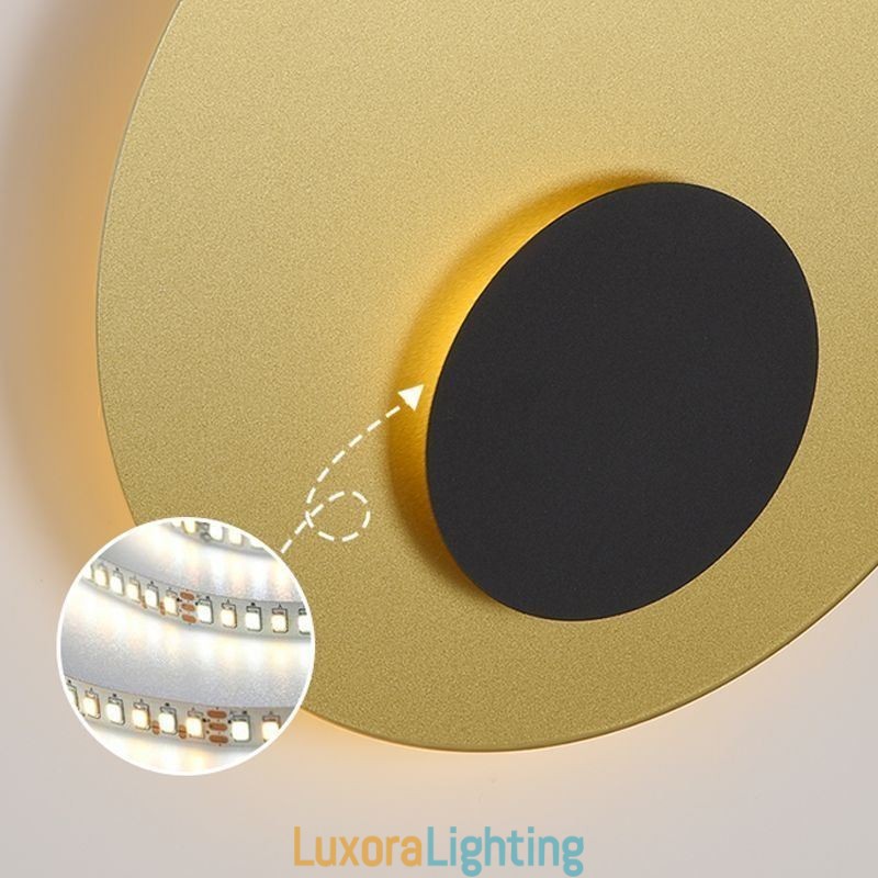 Designer Touch Decorative Nordic Wall Light Black Gold Round Full Copper Wall Sconce