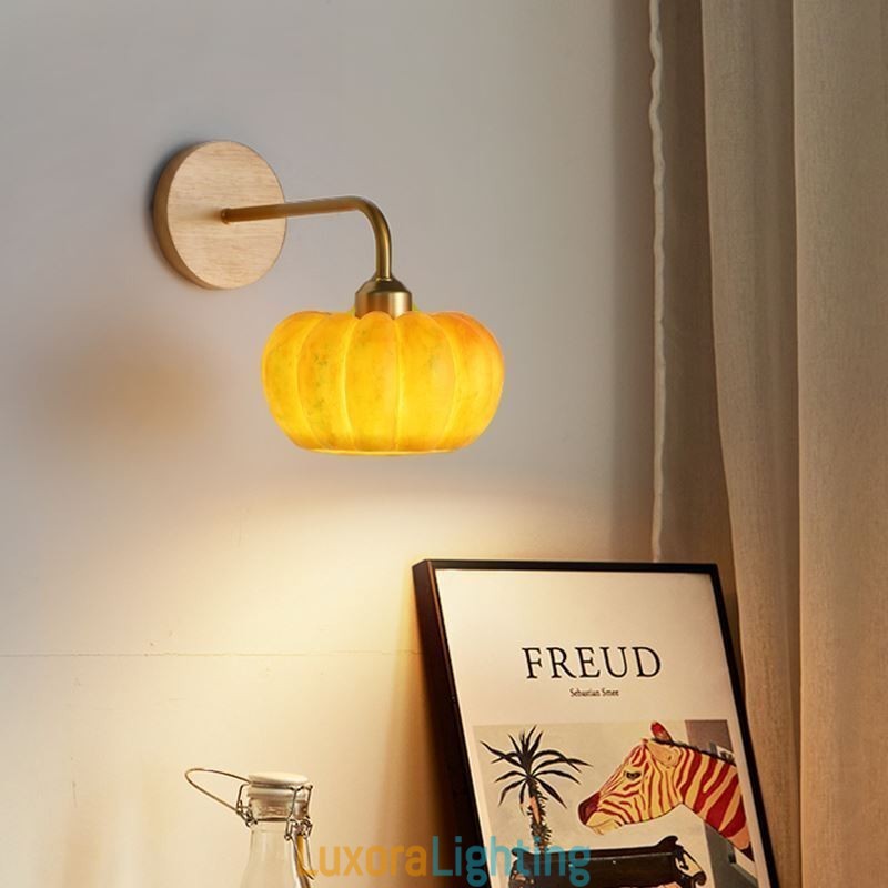 Designer Touch Decorative Pumpkin Wall Light Japanese Retro Wall Sconces Lamp