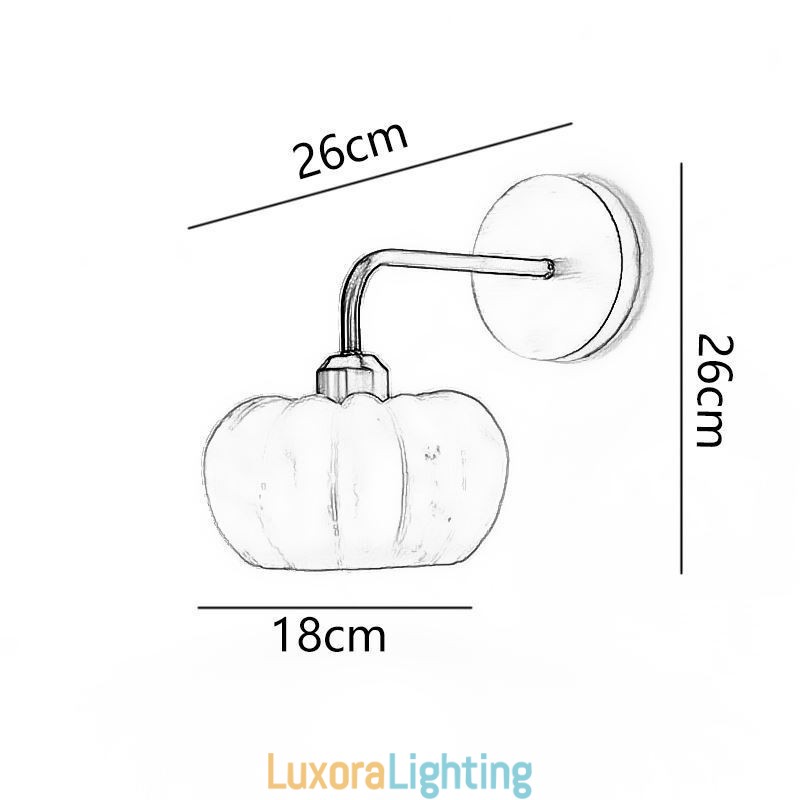 Designer Touch Decorative Pumpkin Wall Light Japanese Retro Wall Sconces Lamp