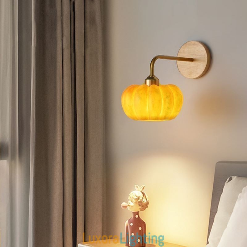 Designer Touch Decorative Pumpkin Wall Light Japanese Retro Wall Sconces Lamp