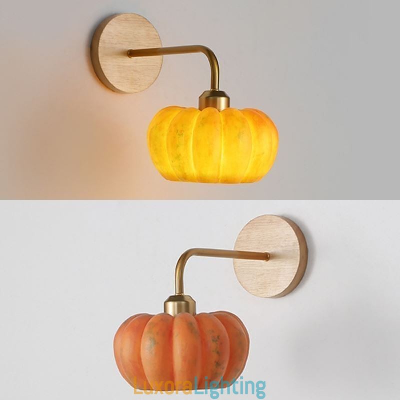 Designer Touch Decorative Pumpkin Wall Light Japanese Retro Wall Sconces Lamp