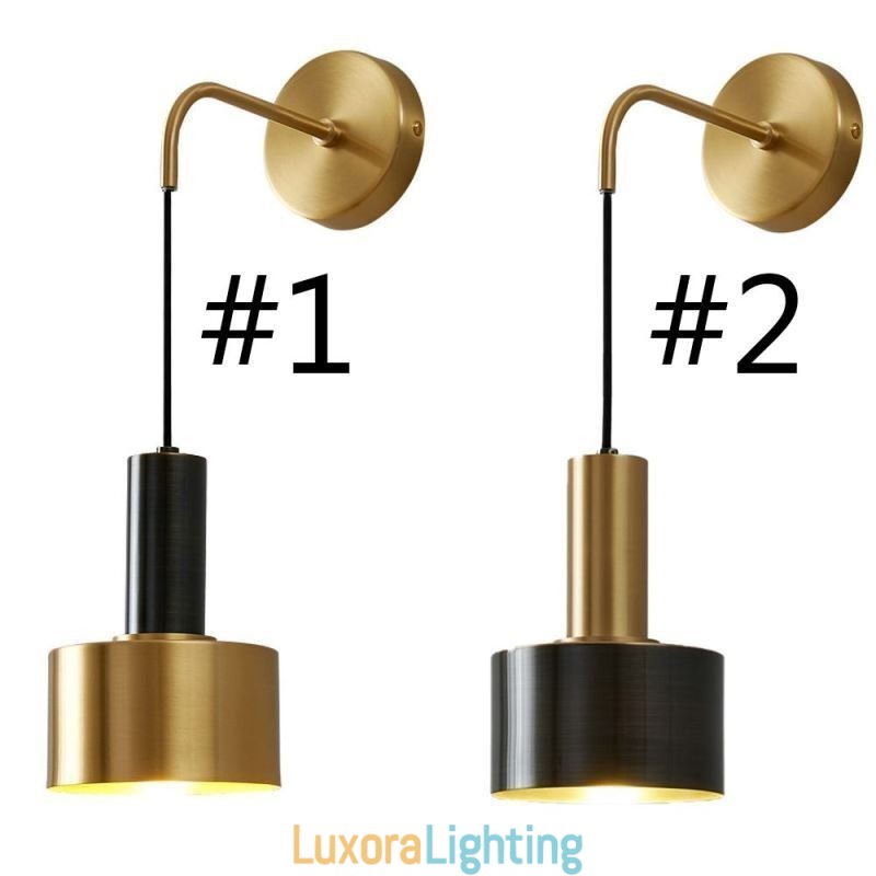 Designer Touch Decorative Modern Wall Light Black Gold Contrast Color Wall Sconce