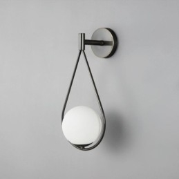 Designer Touch Decorative Modern Globe Wall Sconce Glass Wall Light Black Water Drop Wall Light