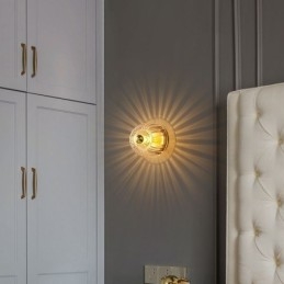 Designer Touch Decorative Modern Wall Lighting With Clear Glass Shade Brushed Wall Sconce Lighting