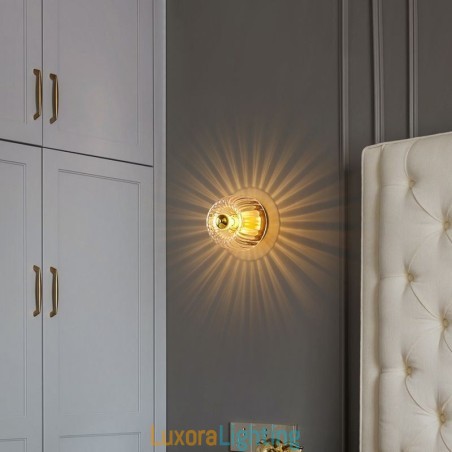 Designer Touch Decorative Modern Wall Lighting With Clear Glass Shade Brushed Wall Sconce Lighting